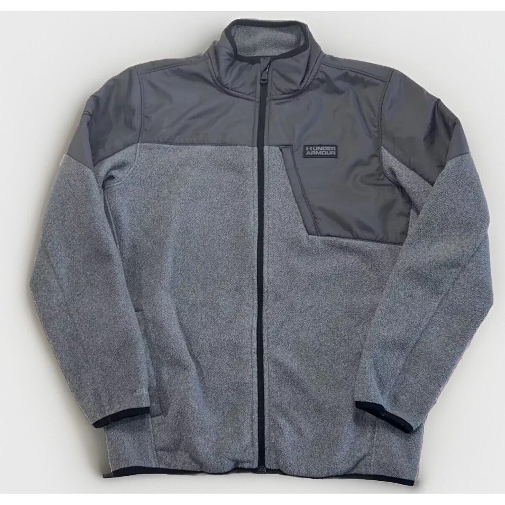 Boys Under Armour ColdGear Storm Full-Zip Jacket Sz YLG Zip Pockets Large Fleece